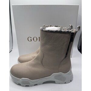 Gorsuch Boots Womens Size 8 Apres Ski Cream Leopard Trim Leather $828